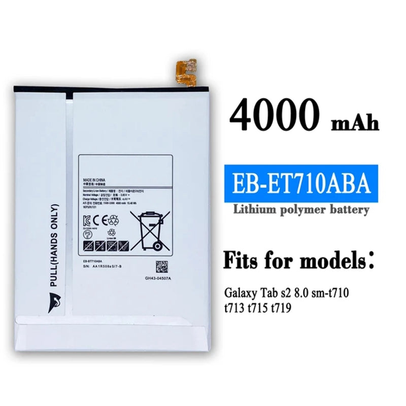 Batterie de remplacement pour tablette Samsung Tab S2 8,0 Batterie de remplacement pour tablette Samsung Tab S2 8,0